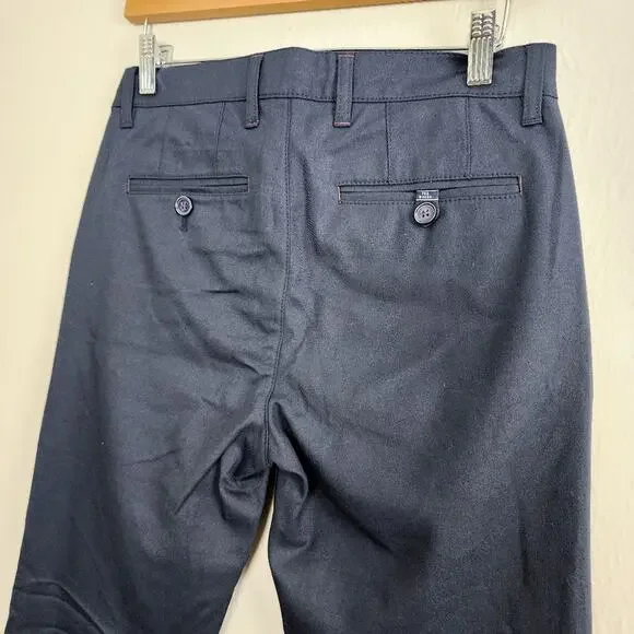 Ted Baker London Navy Blue Slim Fit Plain Dress Pants Trouser Mens NWT 28R 28x30